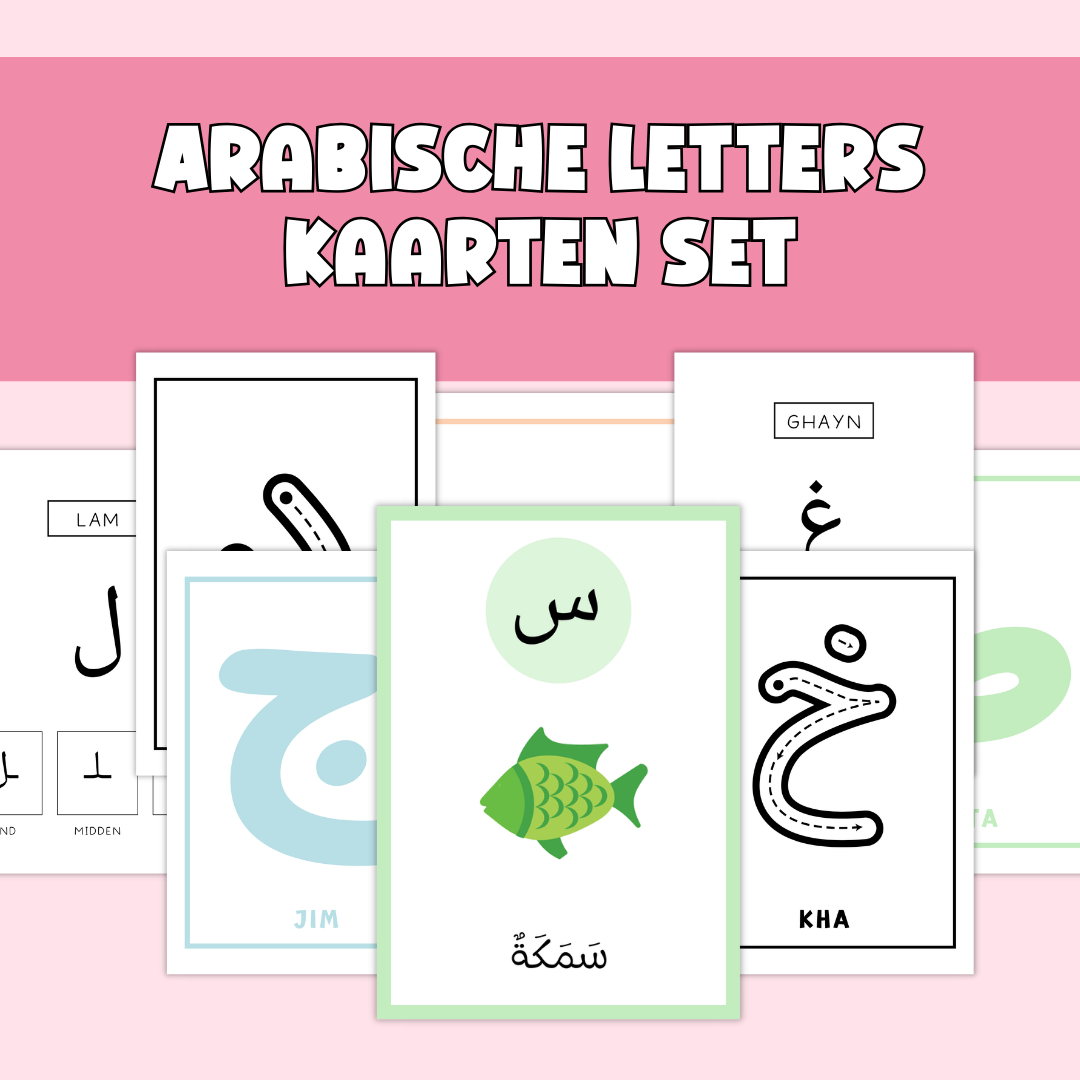 Arabische letterkaarten set