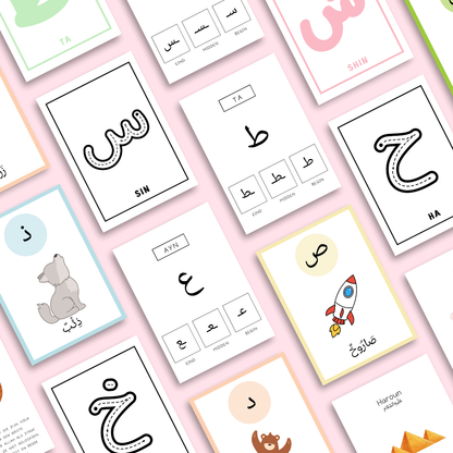 Arabische letterkaarten set