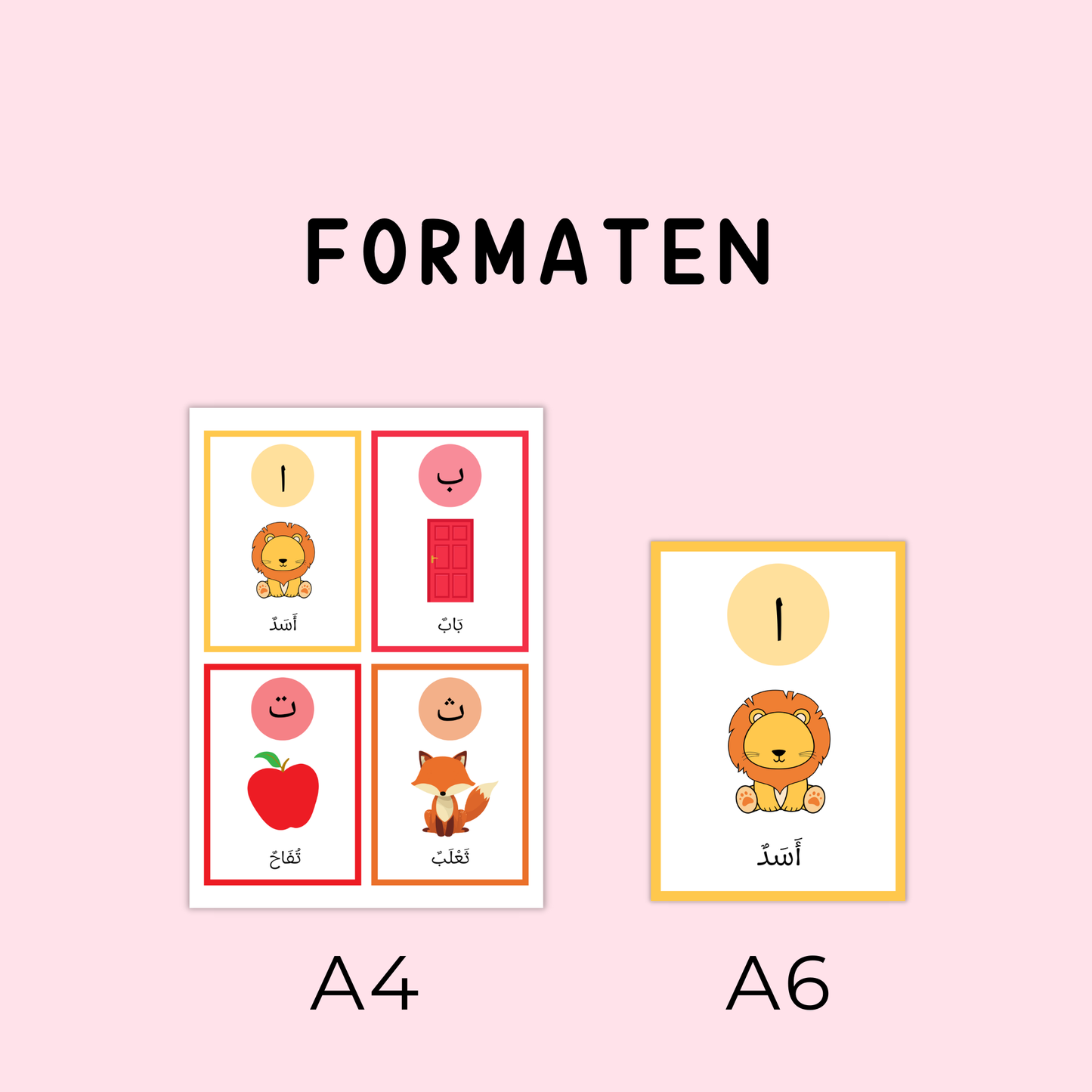 Arabische letterkaarten set