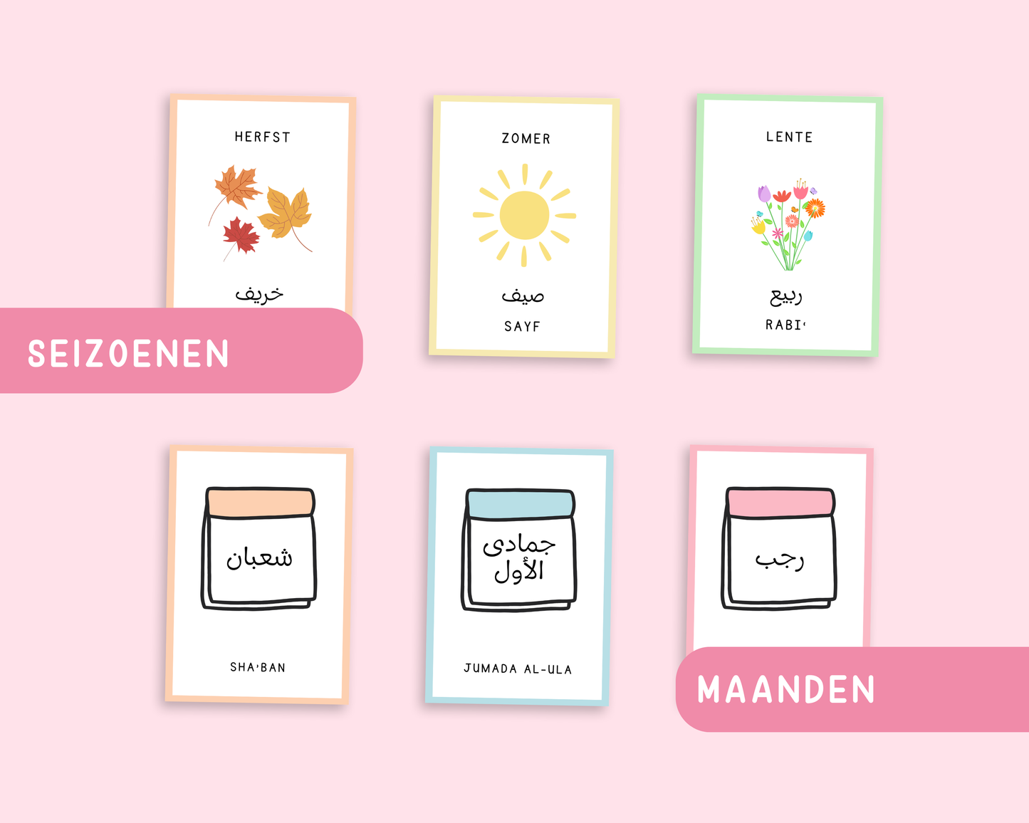 Arabische woordenschat kaarten