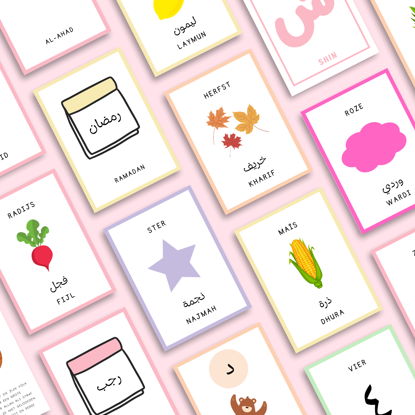 Arabische woordenschat kaarten