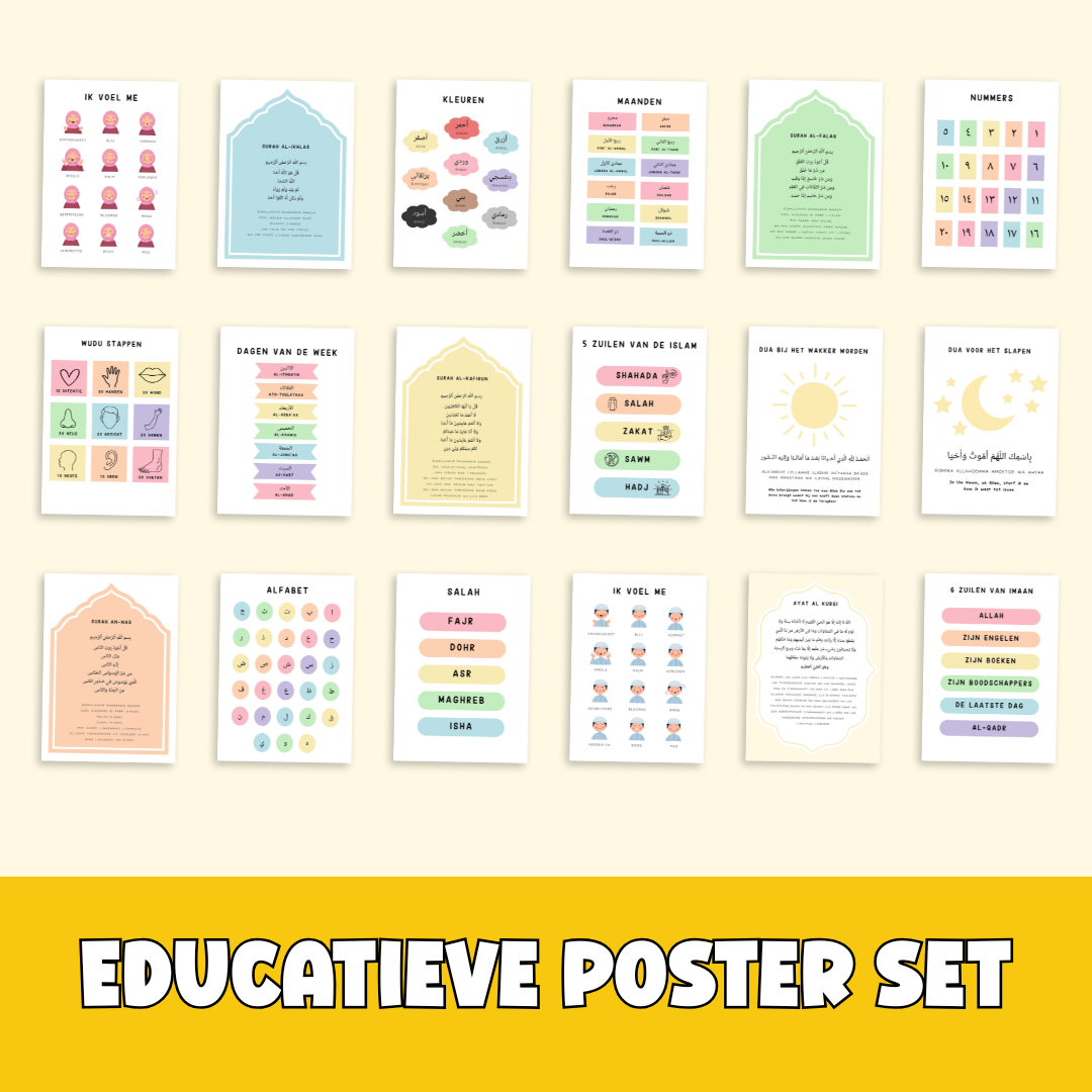 Educatieve poster set